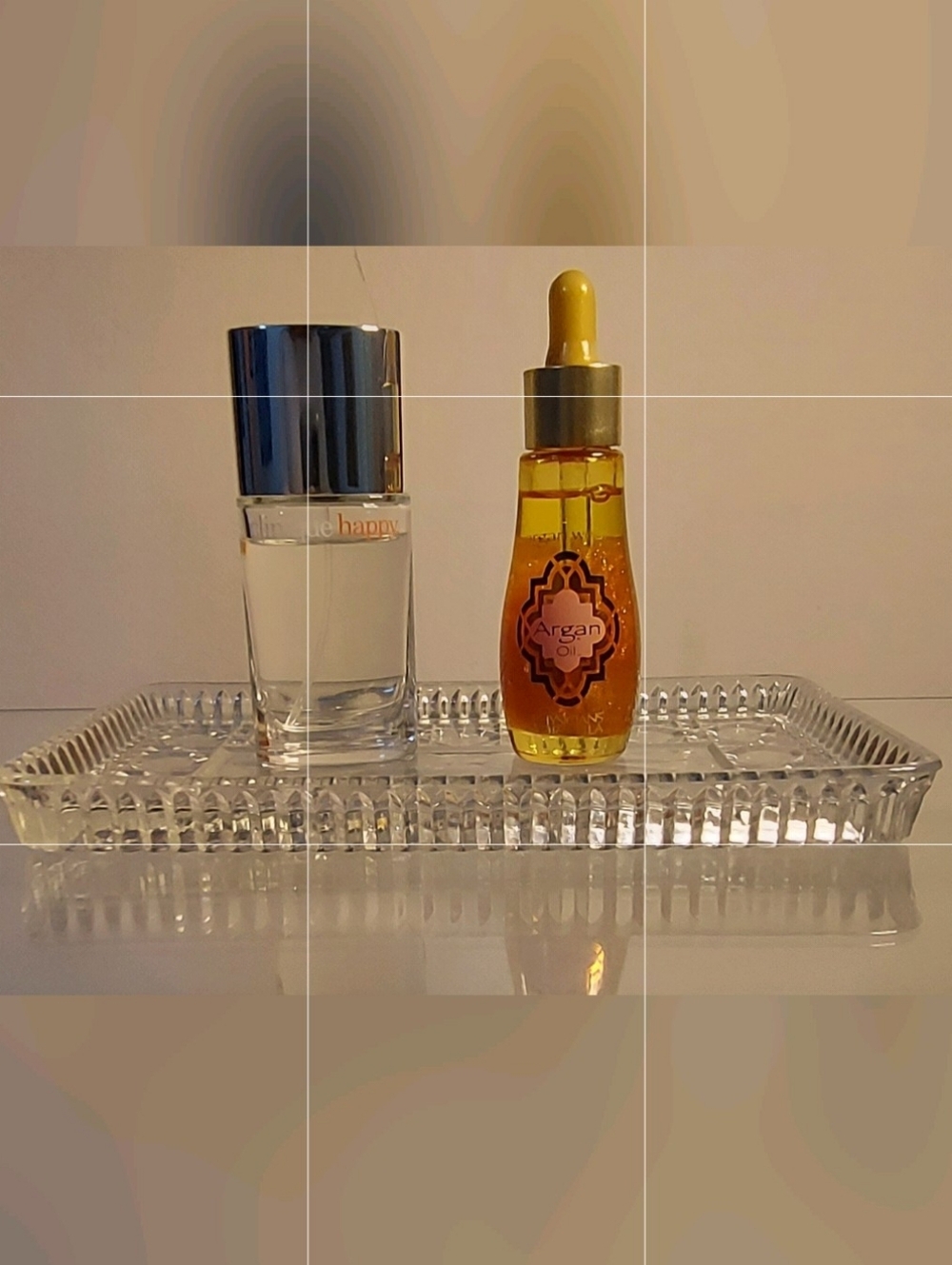 Vintage Anchor Hocking "Star Brite"  Tray- Vanity Tray